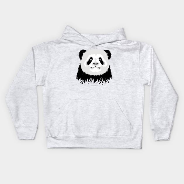 Panda Bear Kids Hoodie by eBrushDesign